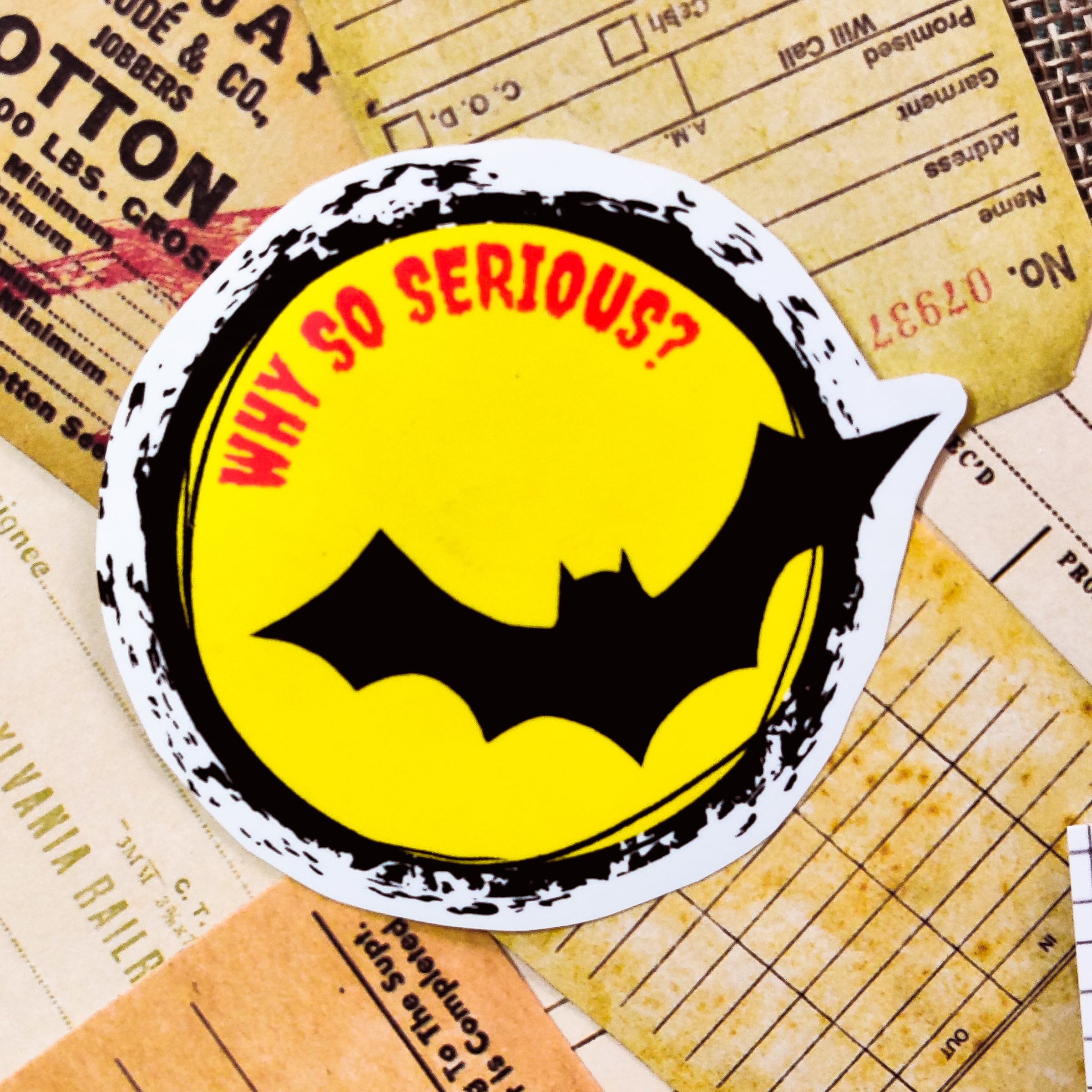 Batman' inspired “WHY SO SERIOUS?” Sticker