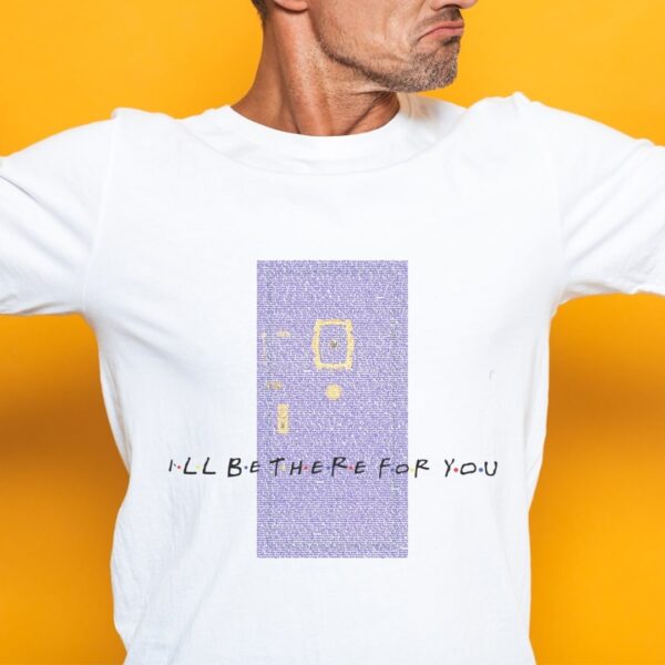 FRIENDS TV SHOW TSHIRT| purple door| yellow frame