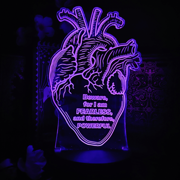 3D Multi Color Heart Lamp with Frankenstein Quote | Fix a Flix Box