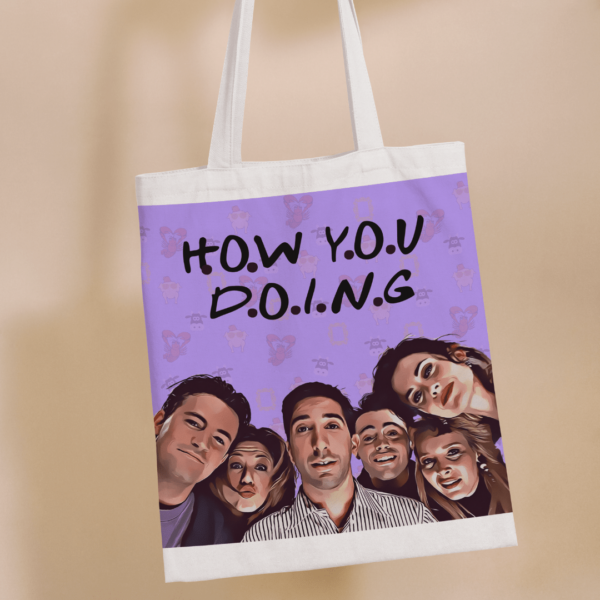 FRIENDS inspired 'How You Doin' Canvas Tote Bag | Fix a Flix Box