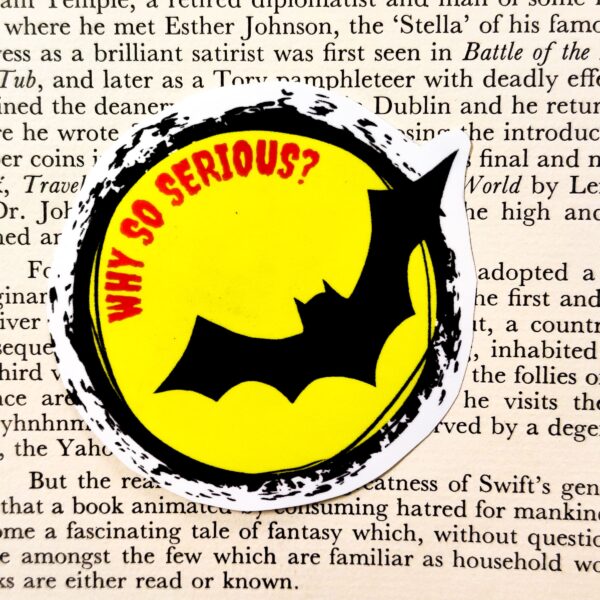 ‘Batman’ inspired “WHY SO SERIOUS” Sticker | Fix a Flix Box