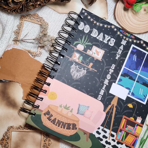 90 Days Undated Daily Planner - Spiral Hardbound