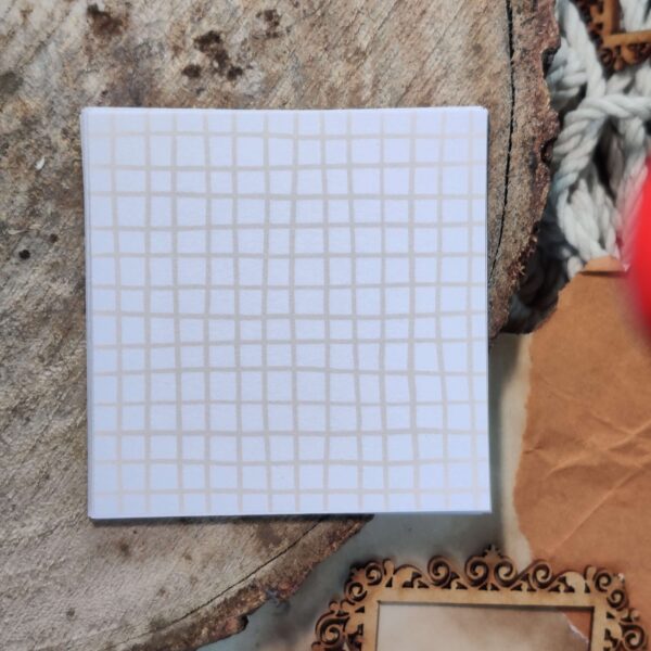 Minimalist Chequered Memopad- champagne pink